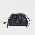 Cloud-patterned Ruffles Women’s Underarm Bag - Large size dark blue