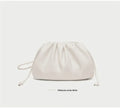 Cloud-patterned Ruffles Women’s Underarm Bag - Small size creamy-white