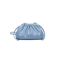 Cloud-patterned Ruffles Women’s Underarm Bag - Small size Lake Blue