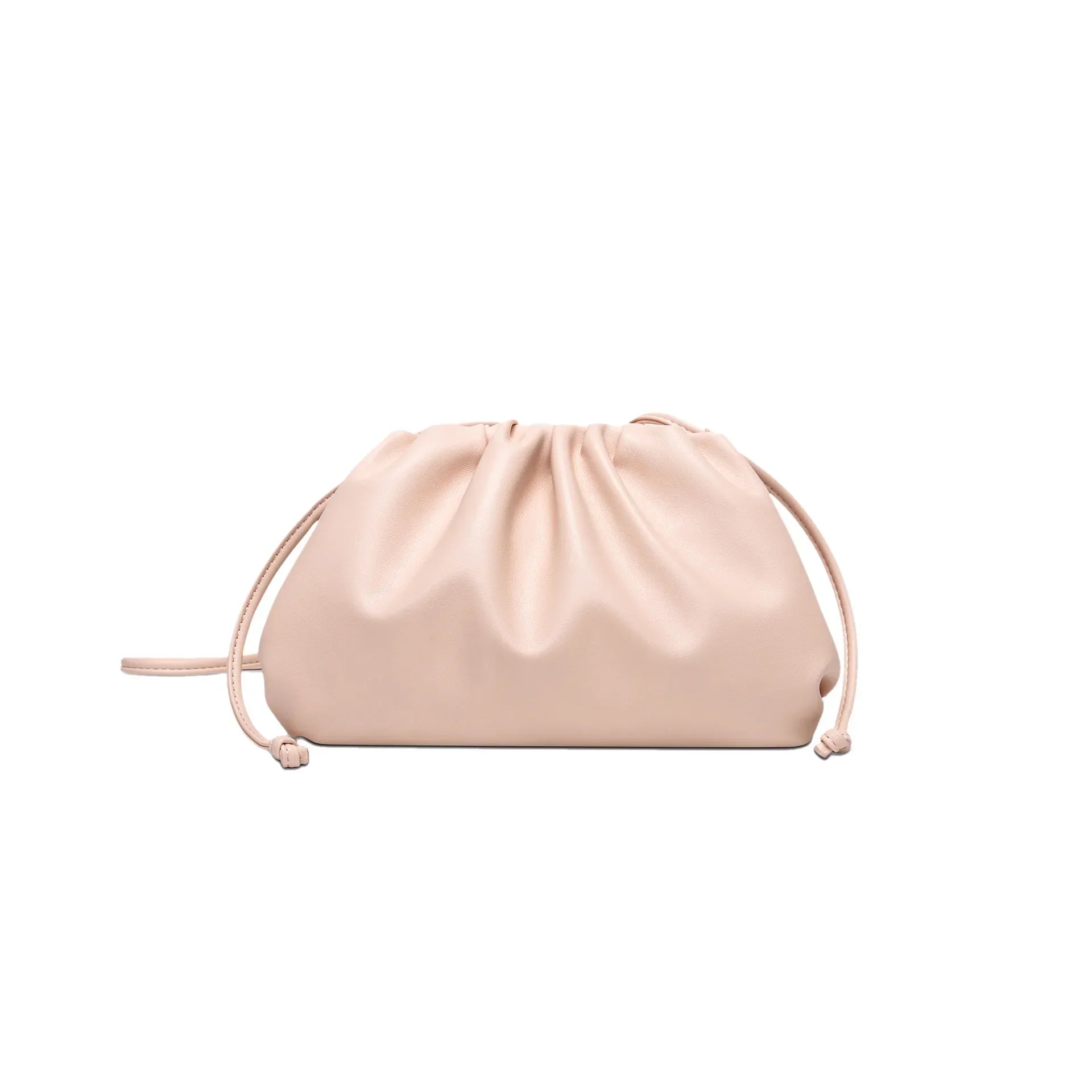 Cloud-patterned Ruffles Women’s Underarm Bag - Small size light pink
