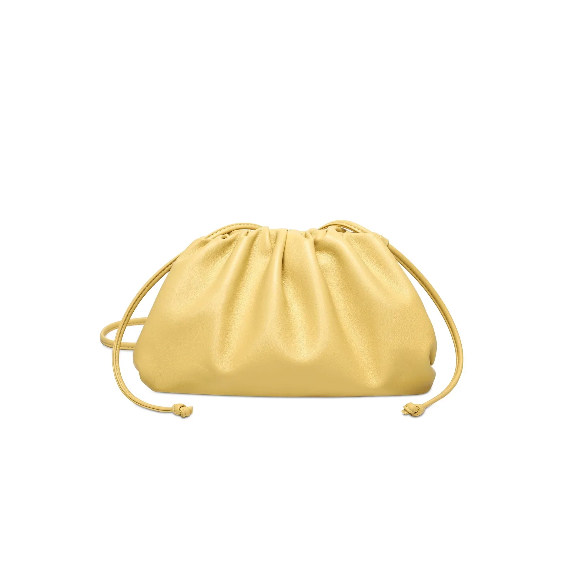 Cloud-patterned Ruffles Women’s Underarm Bag - Small size light yellow