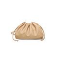 Cloud-patterned Ruffles Women’s Underarm Bag - Small size milk tea color