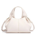 Cloud Shaped Handbag Single Shoulder Crossbody Soft PU Leather - 25*15 * 13cm / Milky White