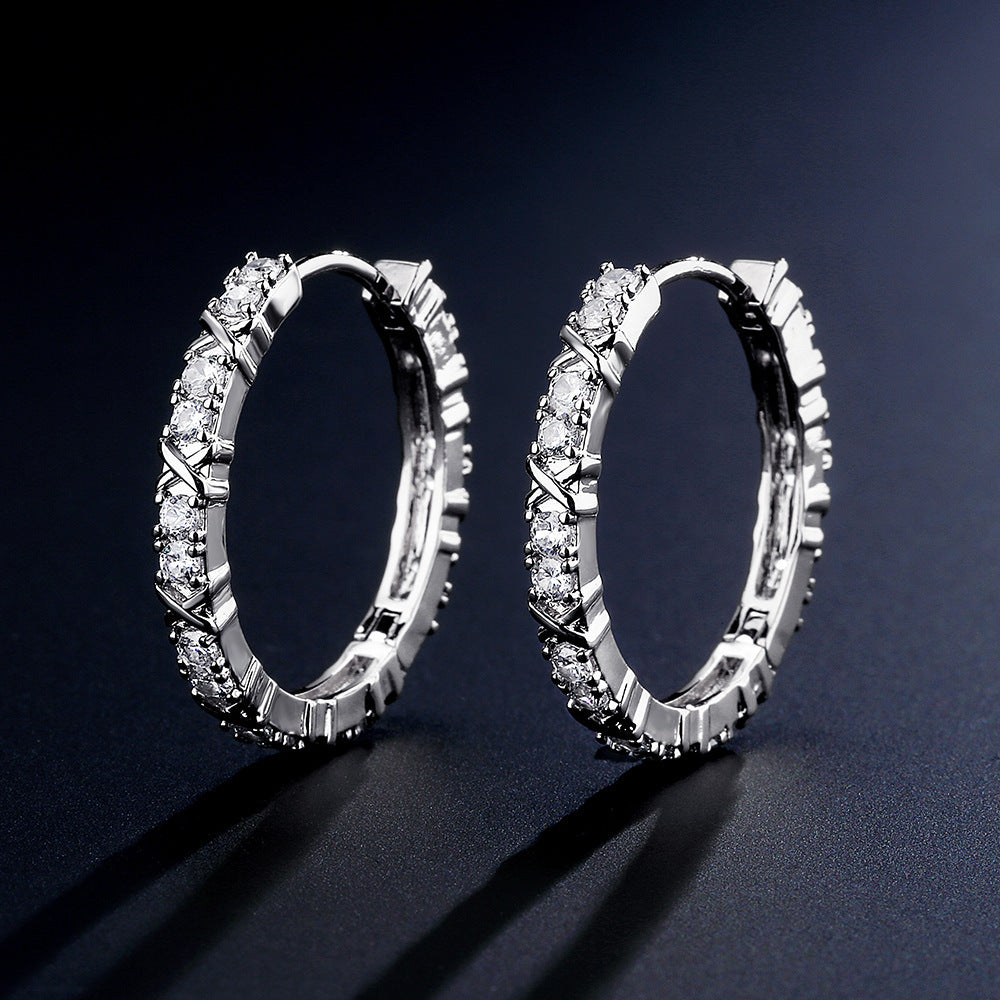 Cold Geometric Round Earrings Women - electronic accessories