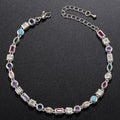 Color Diamond Bracelet Necklace For Women - Platinum - electronic accessories