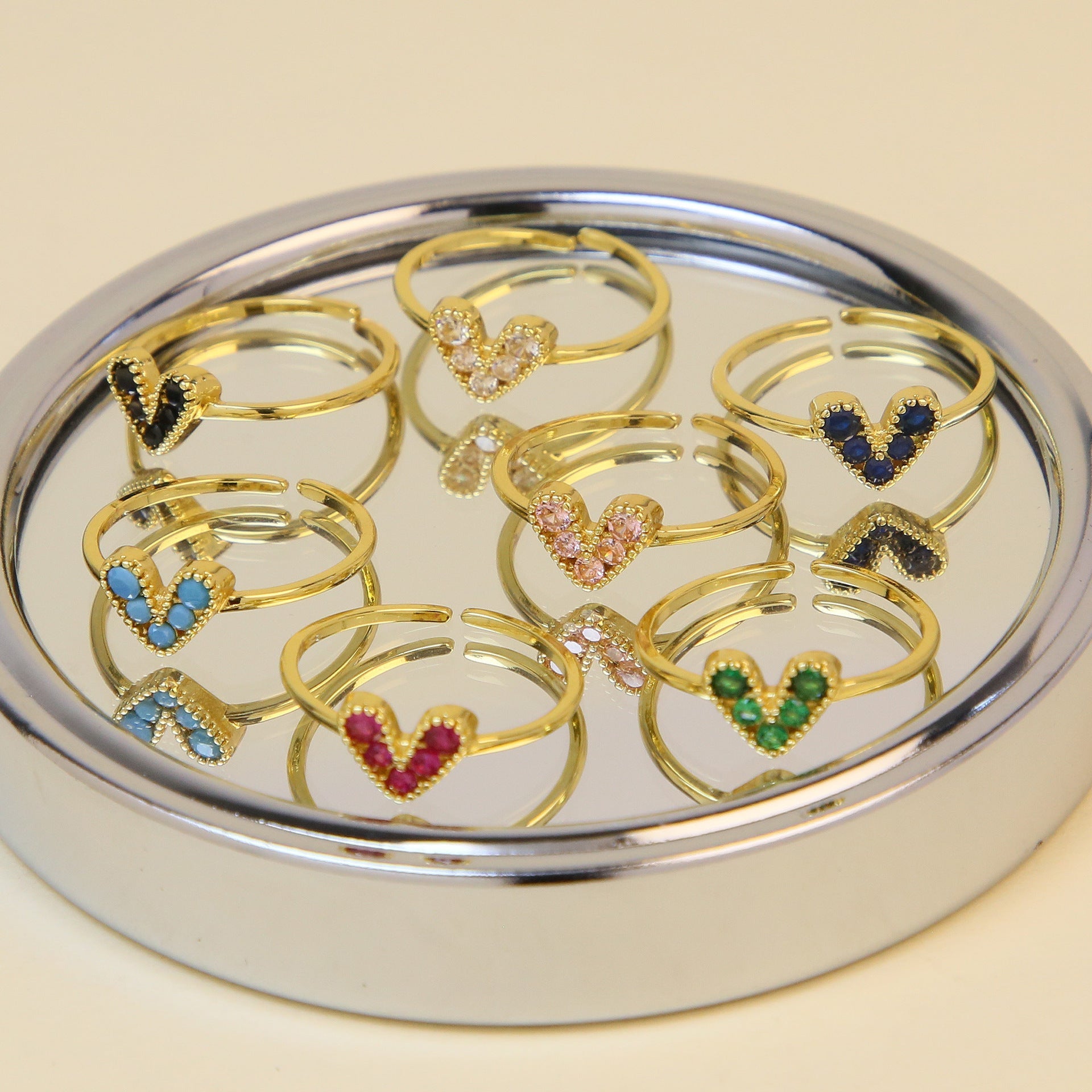 Color Zirconium Love Women’s Ring - electronic accessories