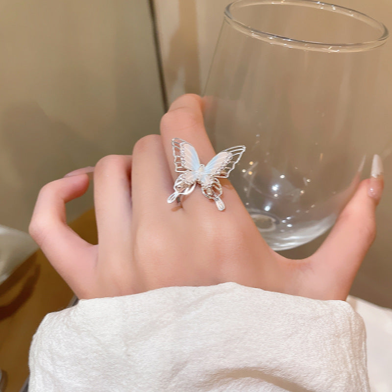 Colorful Butterfly Ring - J950 Silver A - electronic accessories