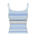 Colorful Striped Knitted 2 Piece Set Women - camisole / S