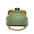 Colorful Striped PP Straw Clucth Bag for Women