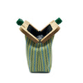 Colorful Striped PP Straw Clucth Bag for Women
