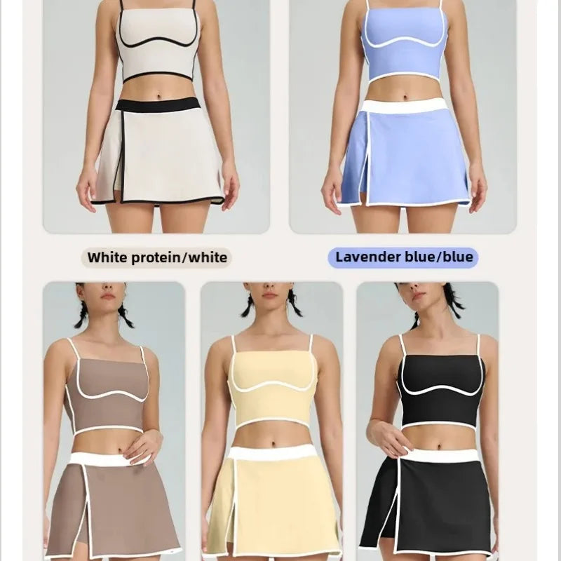 Contrast Color Fast-drying Sports Vest Women’s Fitness High Elastic Yoga Clothes