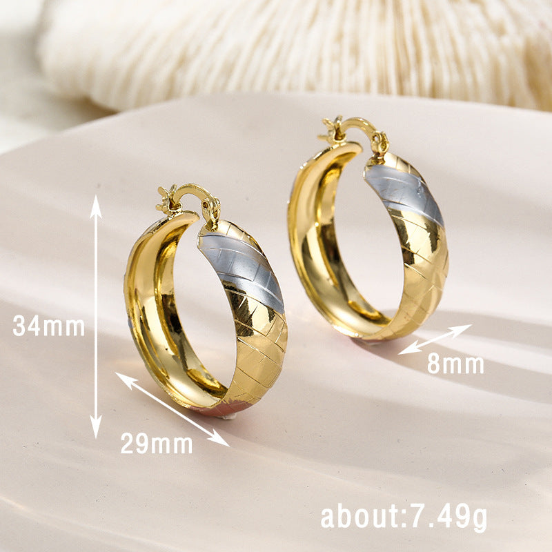 Copper Material Graceful Personality Simple Earrings - TER40457 - electronic accessories
