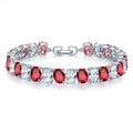 Copper Plating Inlaid Zircon Bracelet - Platinum Red Diamond 068 - electronic accessories