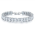 Copper Plating Inlaid Zircon Bracelet - Platinum White Diamond 068 - electronic accessories
