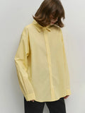 Cotton Solid Color Long Sleeved Shirt