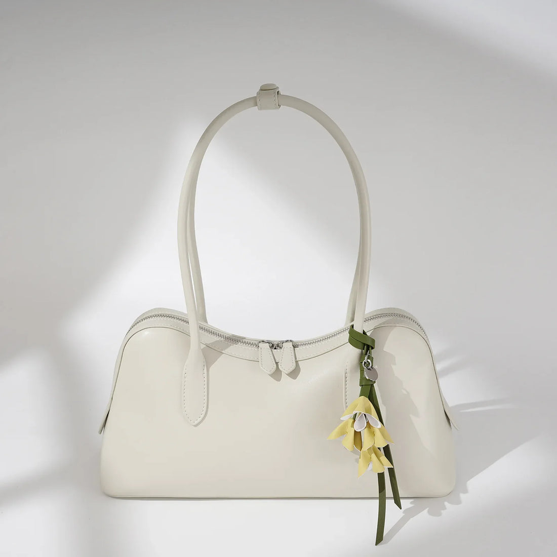 Cowhide Underarm Bag Genuine Leather - Fruit green / 35-11-18cm / CHINA