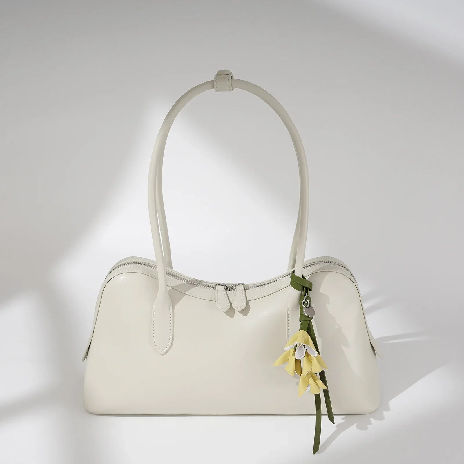 Cowhide Underarm Bag Genuine Leather - Fruit green / 35-11-18cm / CHINA