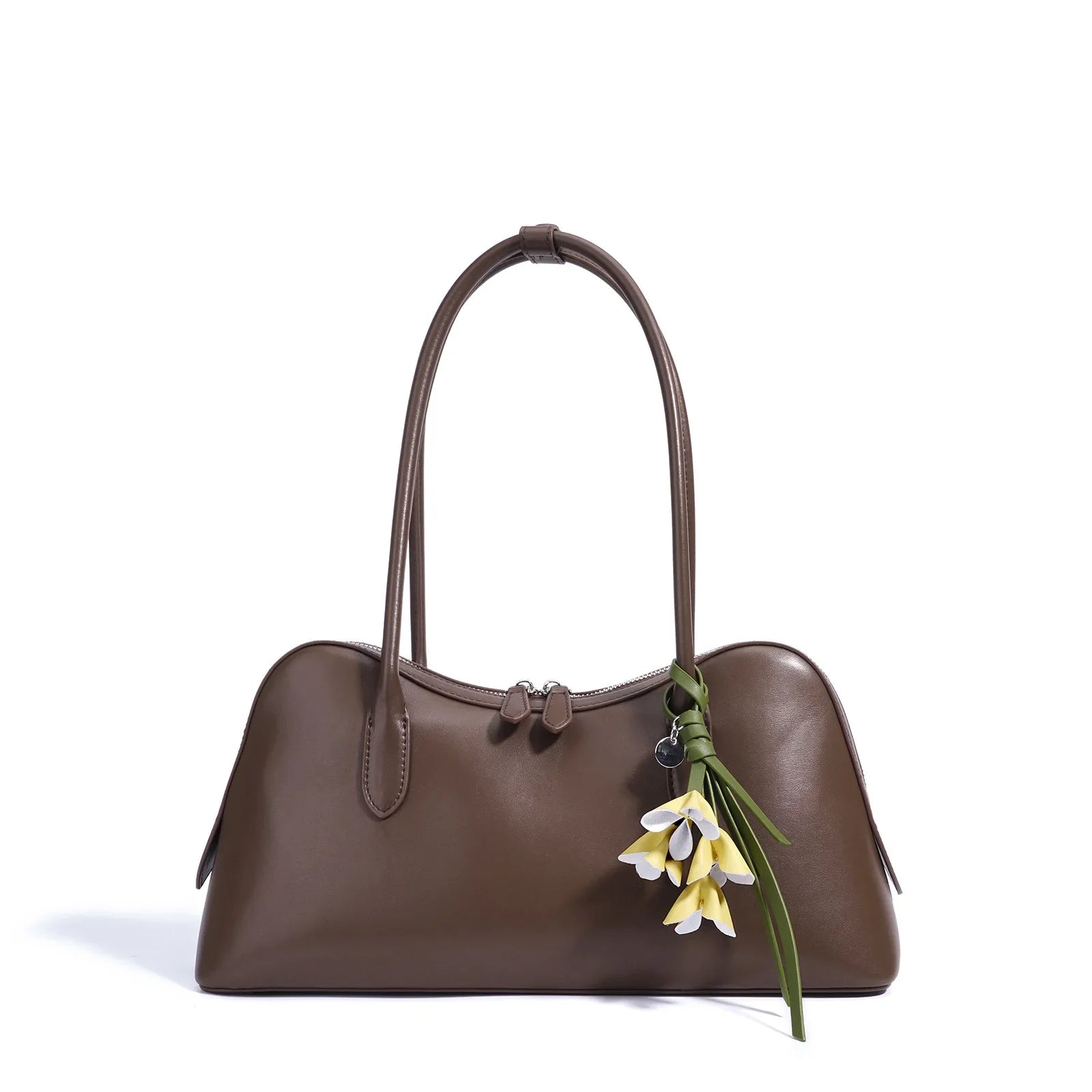 Cowhide Underarm Bag Genuine Leather - Fruit green / 35-11-18cm / CHINA