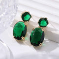 Creative Personality Drop-shaped Alloy Oval Earrings - electronic accessories