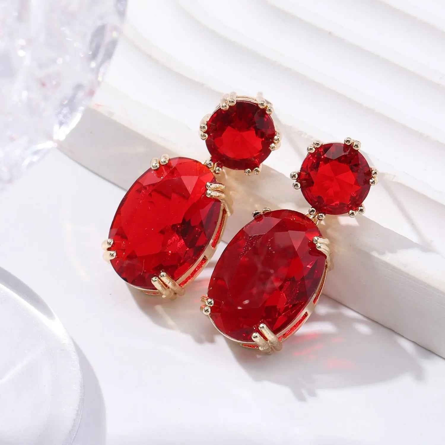 Creative Personality Drop-shaped Alloy Oval Earrings - electronic accessories