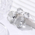 Creative Personality Drop-shaped Alloy Oval Earrings - EZ005 Silver - electronic accessories