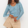Crochet Tops for Women Knitted Summer Vests - F / L