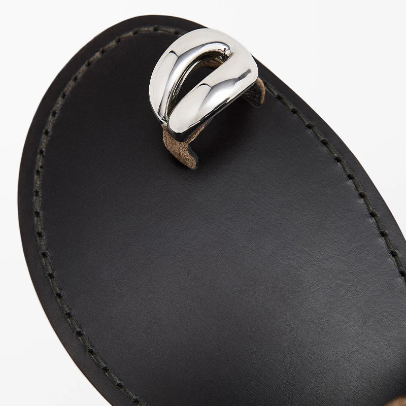 Cross-Strap Sandals with Top-Grain Leather