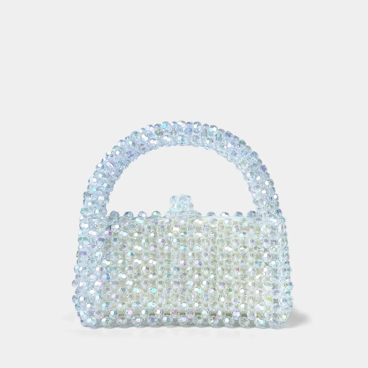 Crystal Bead Bag Hand Woven - MULTI