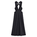 Hollow Embroidery Halter Backless Dress - Norellé