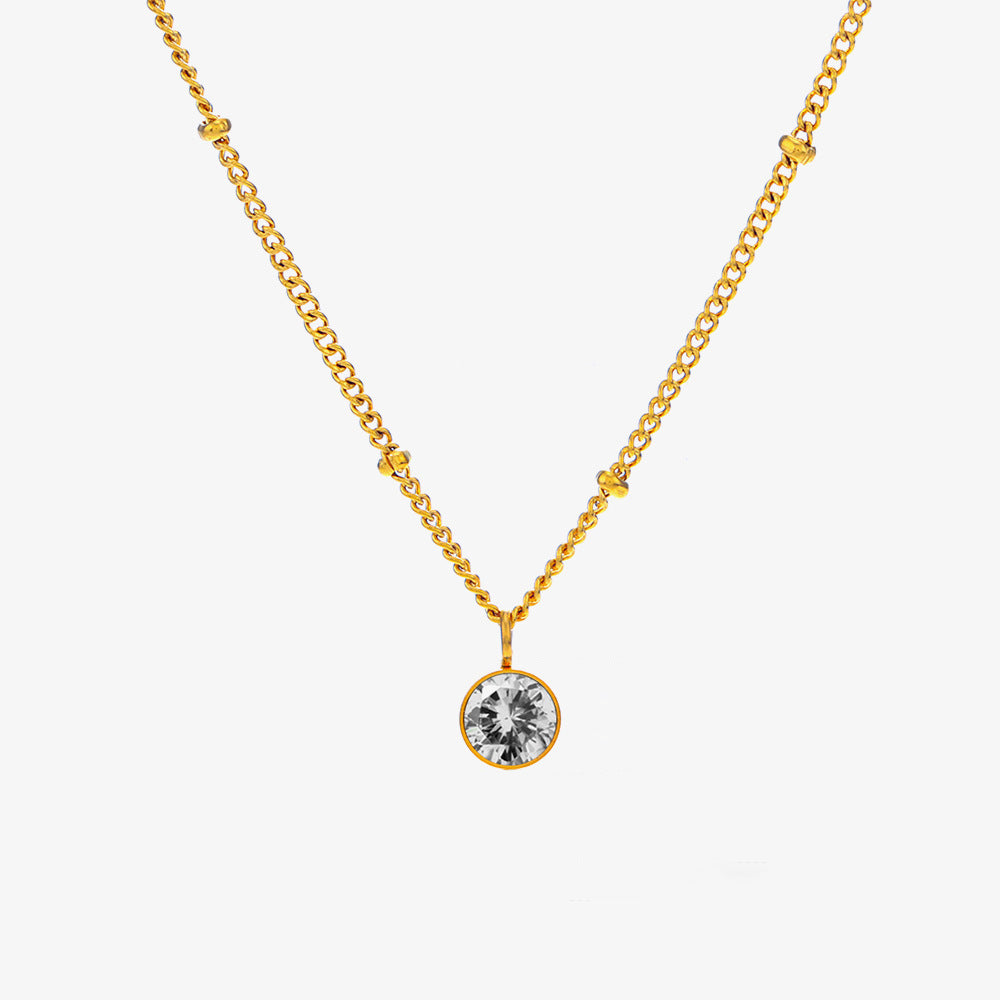 December Titanium Steel Necklace - April White - electronic accessories