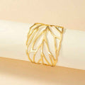 Design Leaf Bracelet For Women Vintage Jewelry - S061 Golden Leaves - electronic accessories