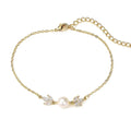 Design Vintage Pearl Bracelet Female Simple - White Gold Plated - electronic accessories