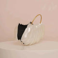 Designer Women Acrylic Mini Pearl White Ivory Bag
