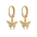 Diamond Butterfly Titanium Steel Ear Clip Women’s Light Luxury Accessories - E3812G - electronic accessories