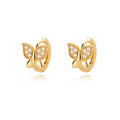 Diamond Butterfly Titanium Steel Ear Clip Women’s Light Luxury Accessories - E2300G3 - electronic accessories