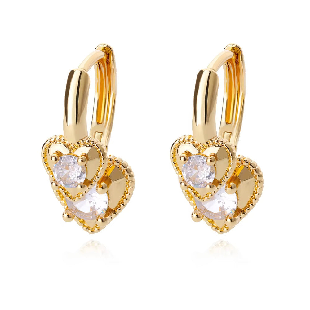 Diamond Butterfly Titanium Steel Ear Clip Women’s Light Luxury Accessories - E2263G1 - electronic accessories