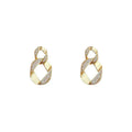 Diamond Micro-inlaid Female Ear Rings - Gold Micro Inlay - electronic accessories