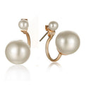 Double Shell Pearl Ear Studs - Gold ER0144 - electronic accessories