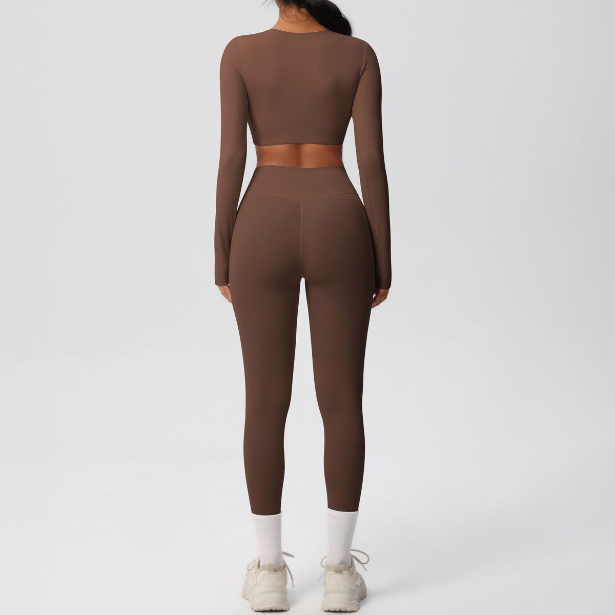 Double-sided Nylon Brushed Nude Feel Tight Exercise Yoga Clothes Suit - Other