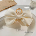 Dream Pleated Mesh Hairpin - Beige with logo