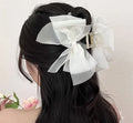 Dream Pleated Mesh Hairpin - white