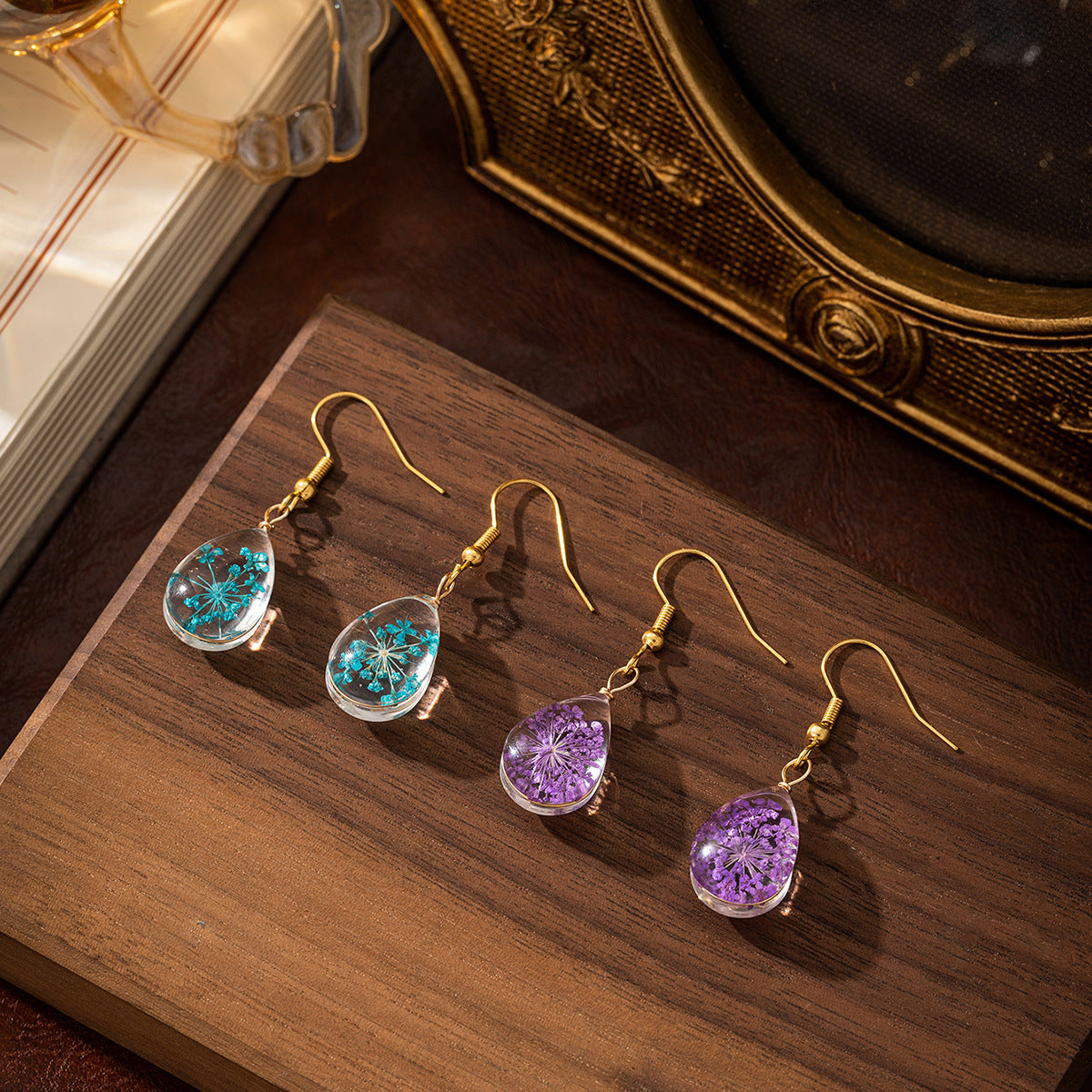 Drop-shaped Transparent Dream Glass Ball Earrings - electronic accessories