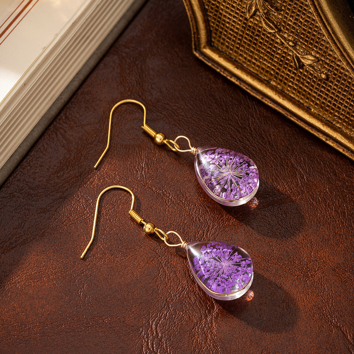 Drop-shaped Transparent Dream Glass Ball Earrings - electronic accessories
