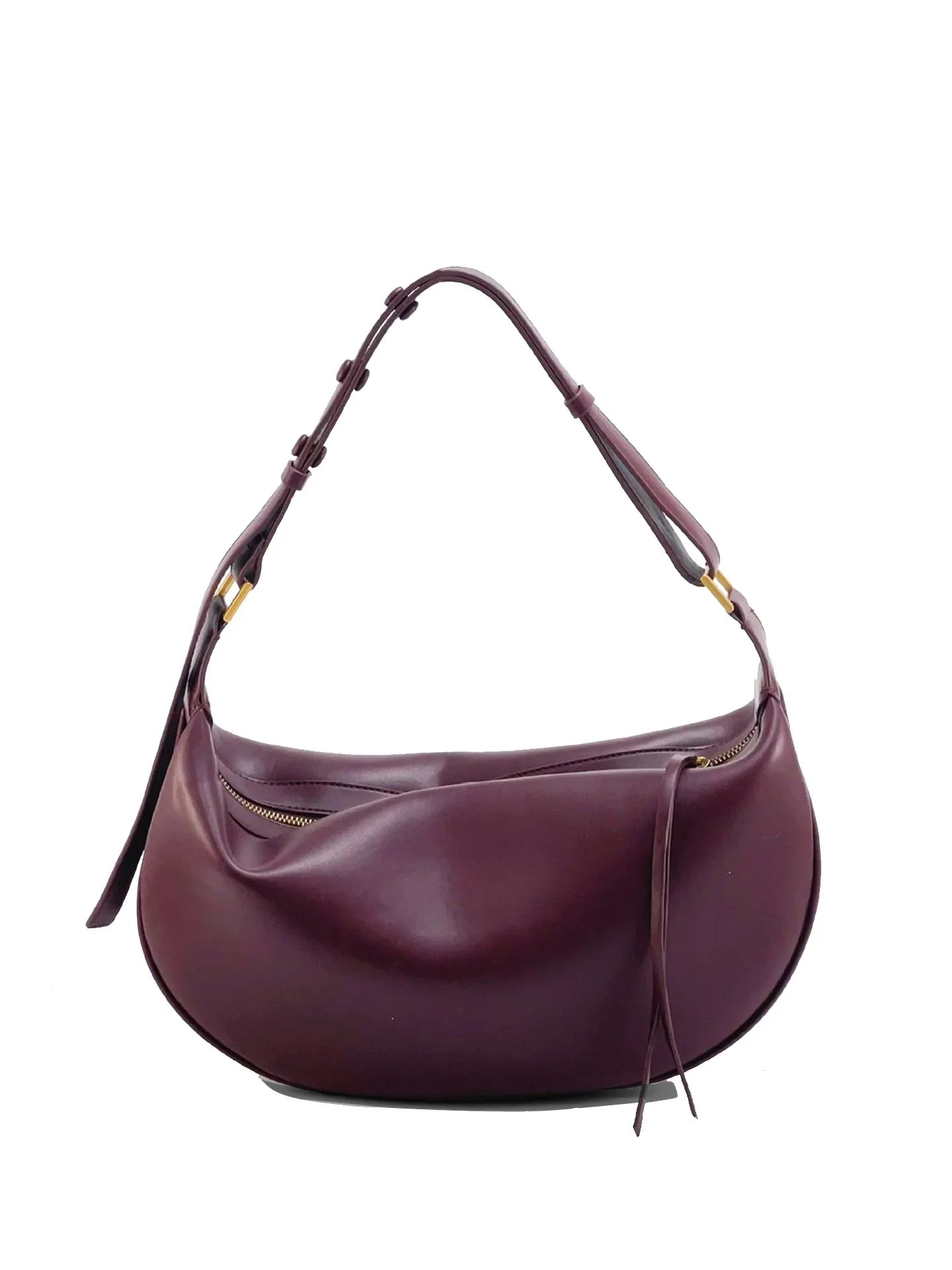 Dumpling Crescent Armpit Bag for Women - Red