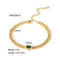 18K Gold-plated Inlaid Zircon Light Luxury Non-fading Stainless Steel Bracelet Necklace - Norellé
