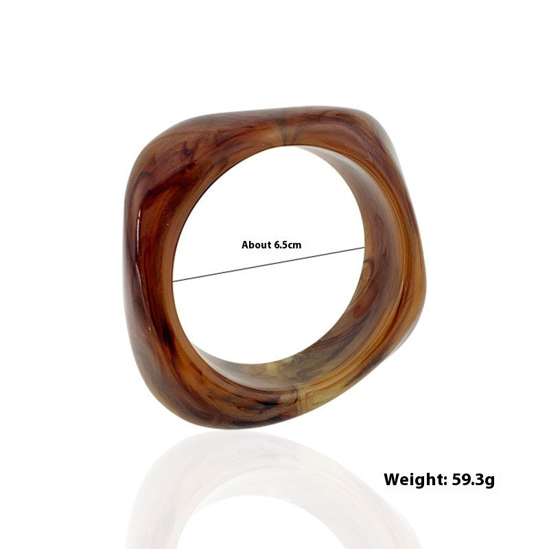 European And American Exaggerated Ins Style Acrylic Fashion Bracelet Irregular Translucent Design - Norellé