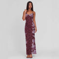 Slim-fit Contrast Colors Backless Sling Dress - Norellé