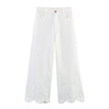 Hollow Embroidered Jacket Wide Leg Trousers - Norellé