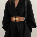Elastic Wide Waist Closure Women Belt