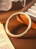 Electroplated CCB Simple Bracelet Cylindrical Three-dimensional For Women - Gold - electronic accessories